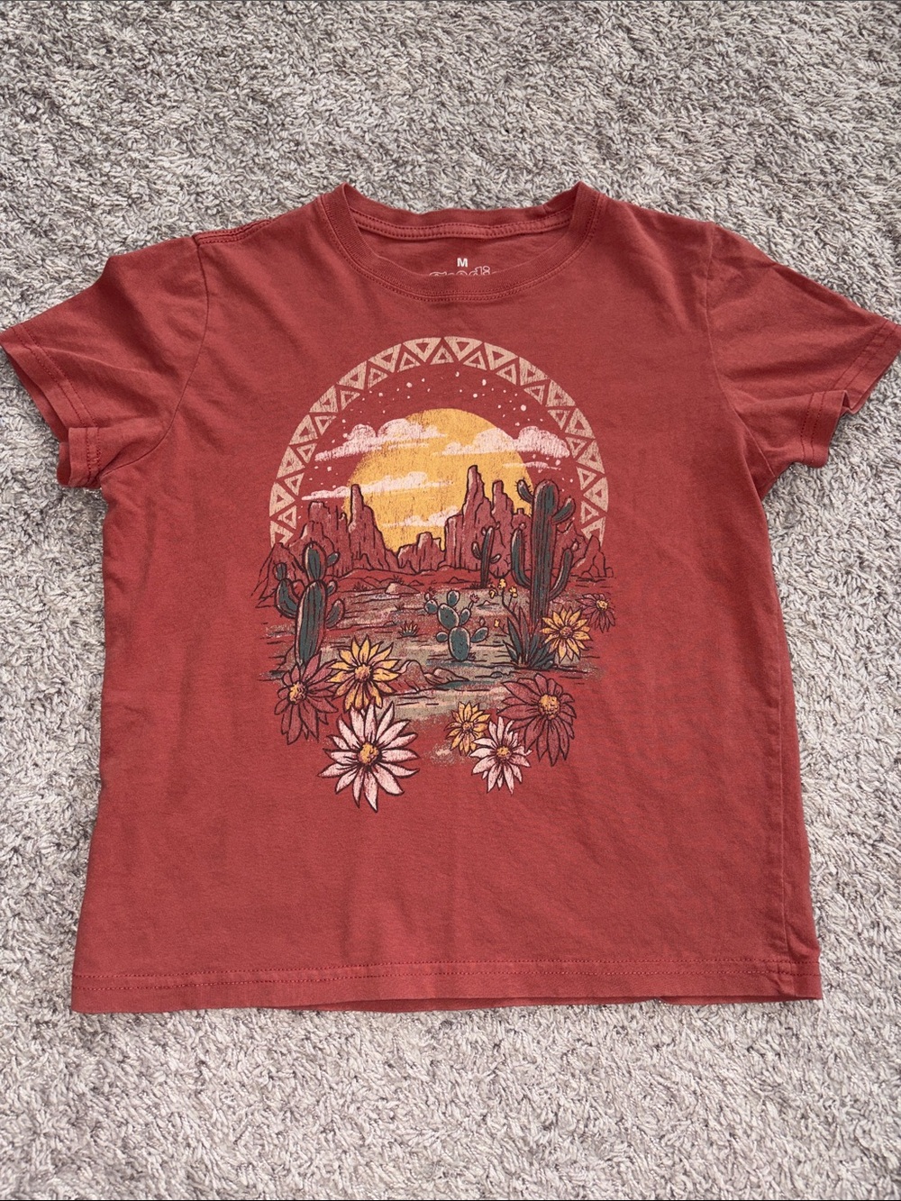 Women's Rust Graphic Short Sleeve Tee - Desert Scene